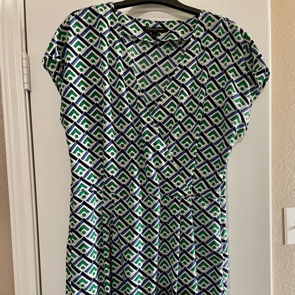 Faux wrap midi dress